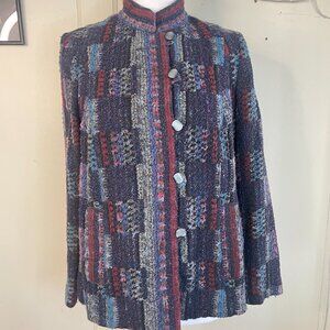 Tosca Couture Knit "Patchwork" Jacket Petite